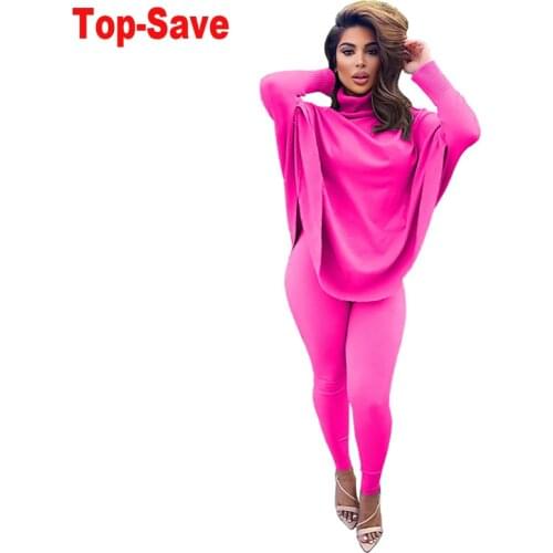 Holiday Loose Streetwear Casual Two Piece Set 2020 Autumn Knitted Tracksuit Turtleneck Sweatshirts Women Suit Plus Size Clothing