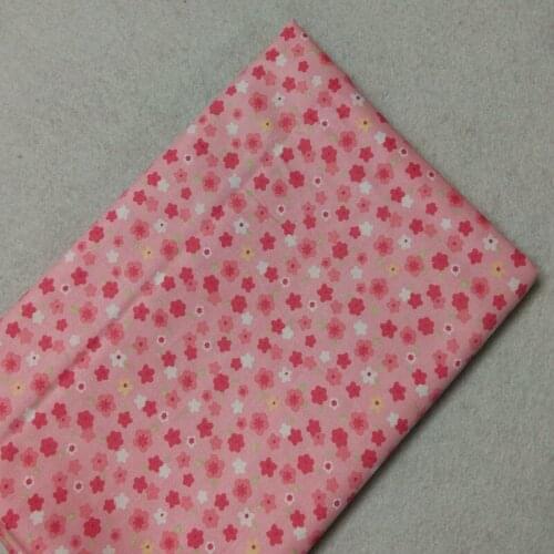 Romantic All-over Pink Flowers Printed Cotton Fabric, 50x160cm, Bedding Clothing Quilting Bedding DIY fabric