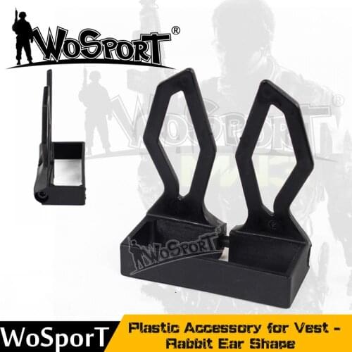 Tactical Vest ABS Plastic Accessory for Hunting Outdoor Shooting Combat Plastic Accessory For Vest -Rabbit Ear Shape