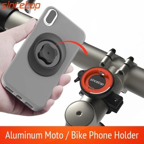 Universal Motorcycle Mountain Bike Mobile Phone Holder Bicycle Moto Aluminum Quick Mount Stand MTB Handlebar Stem Bracket