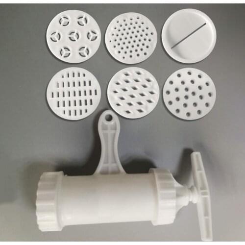 Noodle Maker Household Plastic Noodle Pressing Machine E-Shaped Hand-Operated Pasta Maker With 7 Pressing Moulds