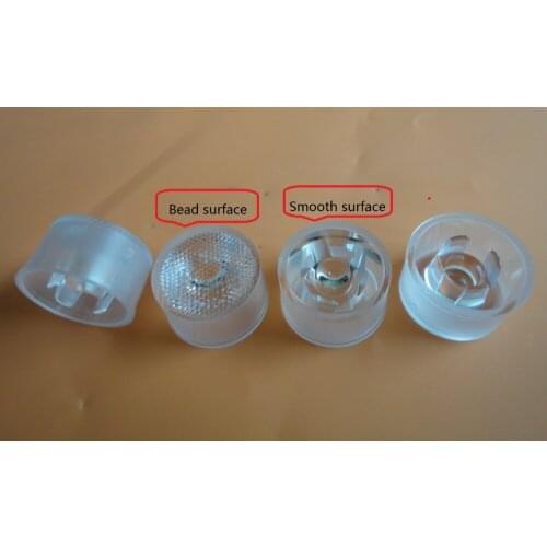 Waterproof lens Diameter 18mm, 15 30 Degree Smooth surface and Bead surface 1w 3w LED Lens, high power Condenser lens