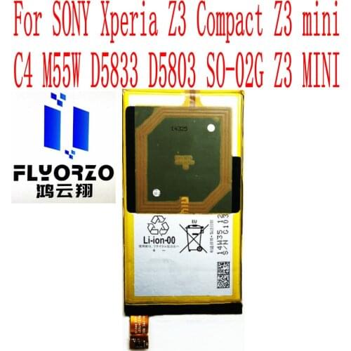High Quality 2600mAh LIS1561ERPC battery for Sony Xperia Z3 Compact Z3c mini D5803 D5833 For C4 E5303 E5333 E5363 E5306 With NFC