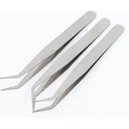 1Pc Elbow Tweezer Beauty False Eyelashes Tweezers Metal Girls Eye Lash Extension Clips Eyelash Curler Makeup Cosmetic Tools