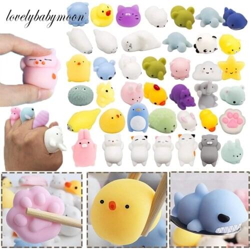 10Pcs All Different Cute Mochi Squishy Cat Slow Rising Squeeze Healing Fun Kids Kawaii Kids Adult Toy Stress Reliever Decor Toys