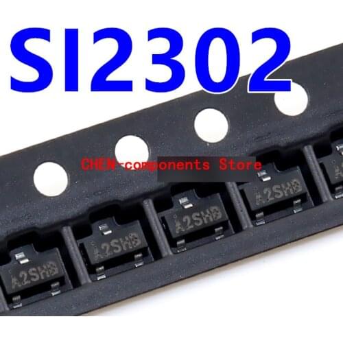 100pcs SI2302 A2sHB SOT-23 Field effect tube