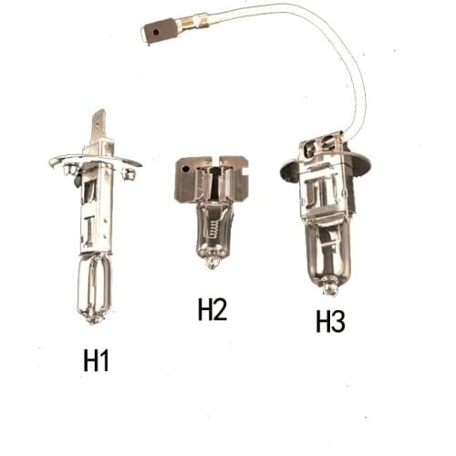 2pcs Car Headlight Halogen Bulb H1 H2 H3 12V 4000K Clear Fog Lights Driving Lamp