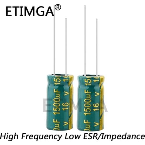 30pcs/lot 1500uf16V High Frequency Low Impedance Aluminum Electrolytic Capacitor Size 10*20mm 16V 1500uf 20