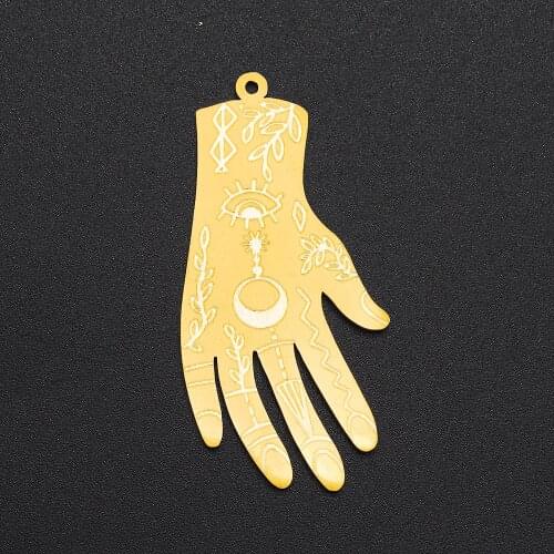 5pcs/lot 100% Stainless Steel God Hand Charm Pendant Wholesale Finding Supplies Top Quality Never Fade Jewelry Necklace Making