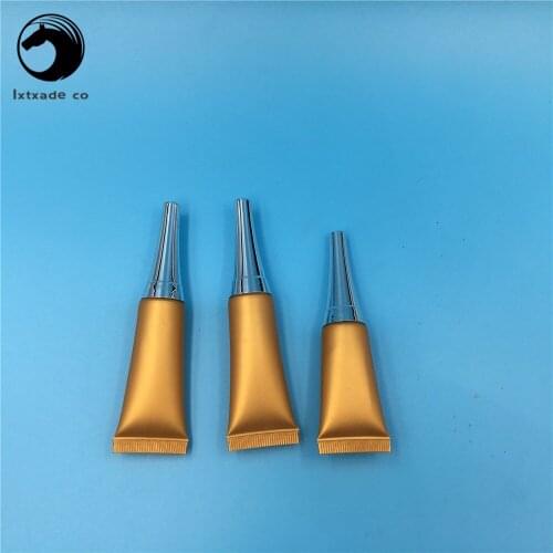 50 pcs free Shipping New Style 5 ml 10 ml 15 ml Empty Gold Plastic Tube Bottles Top Grade Eye Gel Empty Cosmetic Containers