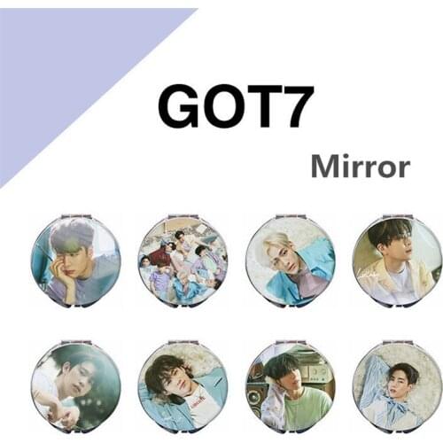 Kpop Album Present: YOU Series Jackson YuGyeom JB Mark Double-Sided Portable Small Make Up Mirror Round Shape Folding