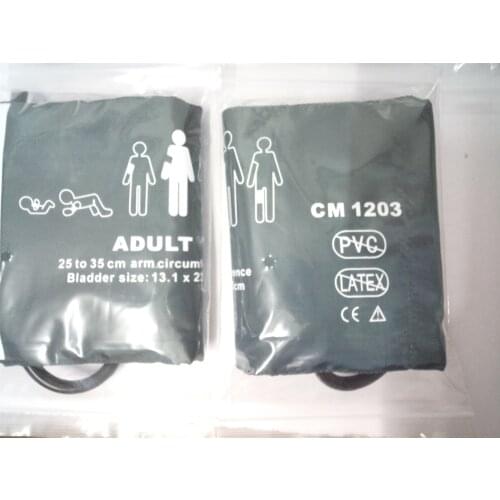 Free Shipping kmtkeramed Reusable Blood Pressure Cuffs,adult size ,two-tube,latex Bladder,10pcs