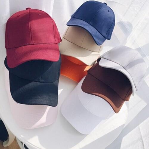 Women Men Plain Blank Solid Color Baseball Cap Hip Hop Outdoor Sports Sun Protection Low Profile Cotton Adjustable Snapback Tru