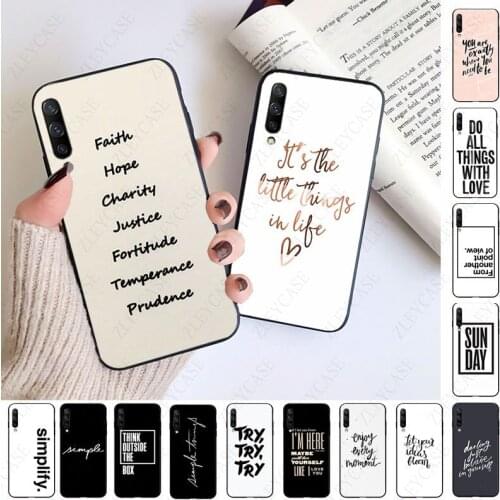 Simple English word phrase inspirational Phone Cover For Samsung A51 A71 A21S A10S A20E A30S A40 A50 A70 A11 A40 M31 M30S Case