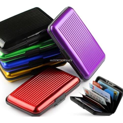 300pcs Business Credit Card Case Holder Wallets Trendy Aluminum Metal Wallet ID Card Storage Boxes