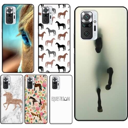 Horse Pony Pattern For Xiaomi Redmi Note 10 Pro 8T 9S Note 7 8 9 Pro Phone Case For Redmi 9C 9T 9 9A 8A K40