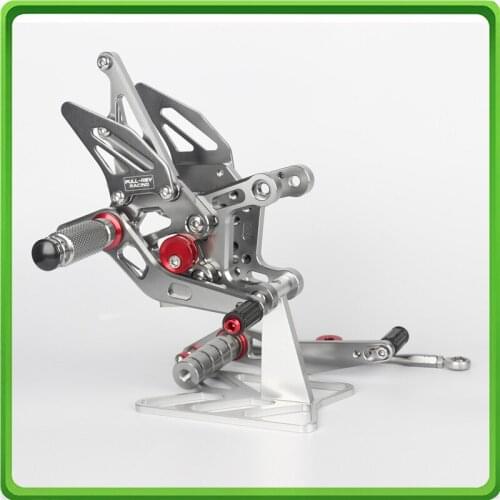 CNC Adjustable Rearsets rear set sets footrest foot rest pegs for Yamaha R1 09 10 YZF-R1 2009 2010 2011 2012 2013 2014 Gray