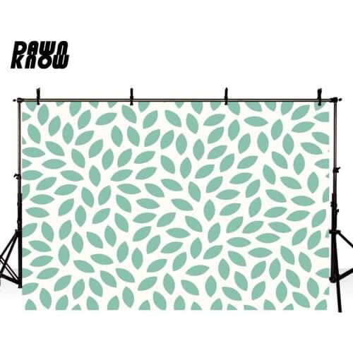 DAWNKNOW Cartoon Green Leaf Photography Background Baby Photocall Fotografia Photo Backdrop Children Photo Shoot lv888