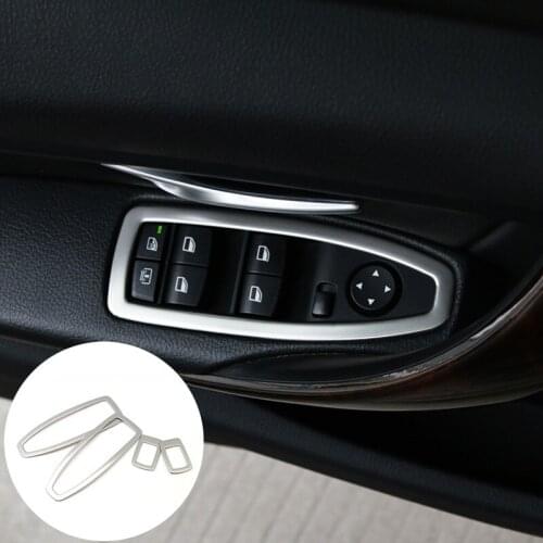 For BMW 3 Series 4 Series F30 F31 F32 F34 Inner Door Armrest Window Switch Trim Cover 2013-2018 4pcs Car Accessories Interior