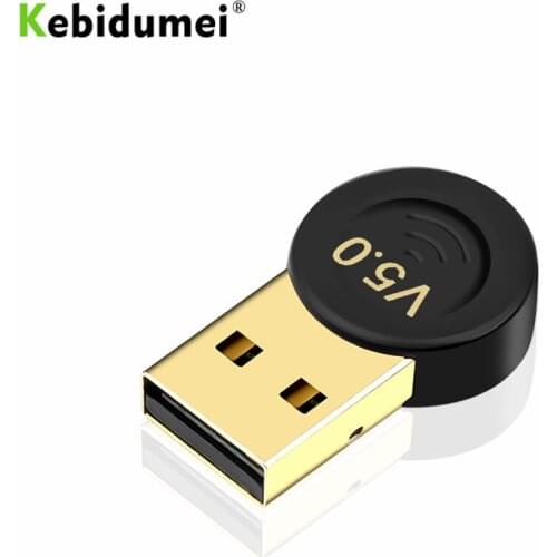 KEBIDU USB Bluetooth Dongle Adapter for Computer PC Wireless USB Bluetooth Transmitter 5.0 Music Receiver Bluetooth Adapter