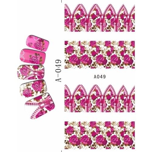 WATER DECAL NAIL STICKER FULL COVER FLOWER FLEUR-DE-LIS PEACHBLOSSOM JASMINE A049-054