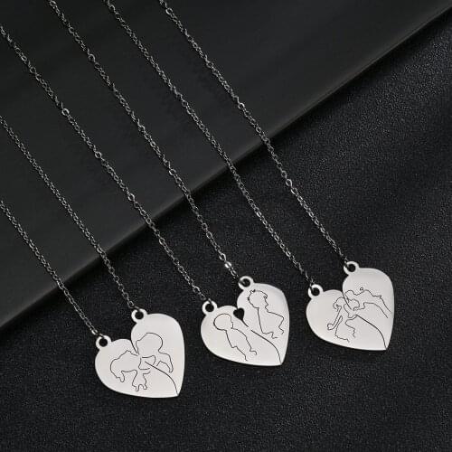 2021 Fashion New Heart Pendant Necklace Gothic Punk Style Mens Wedding Couple Send Valentines Day Good Friends Jewelry Gift