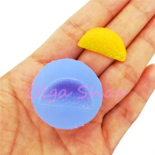 SYL165 24.0mm x 11.5mm 3D Orange Slice Mold Cupcake Decoration Fondant Cake Candy Resin Clay DIY Craft Soap FOOD SAFE OVEN SAFE