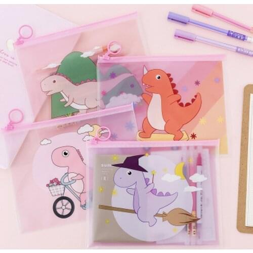 1pcs Dinosaur Folder Novelty Student Storage Bag Cute Stationery Folder Stationery Organizer Office Supply School Supplies