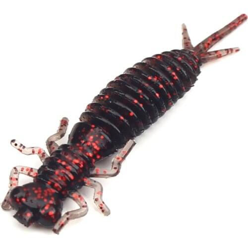 16/20 PCS Larva Soft Lures 55mm 1.4g Artificial Lures Fishing Worm Silicone Bass Pike Minnow Swim Jigging Baits Fishing Gear