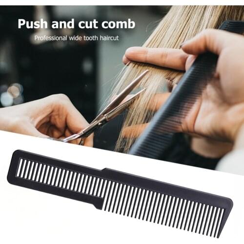 Pro Salon Hair Care Styling Tool Salon Hairdressing Carbon Fiber Anti-static Hair Clipper Wide Tooth Cutting Comb