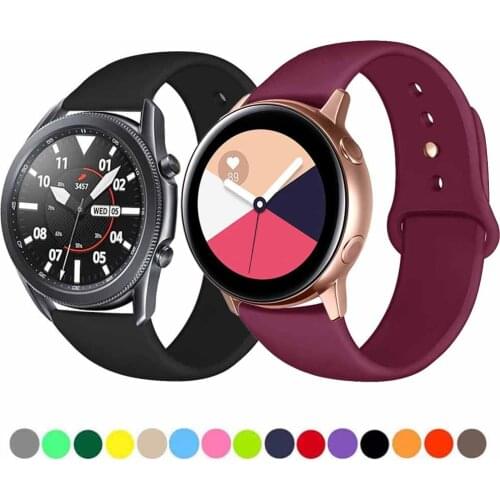 20mm/22mm Huawei wtach GT 2/2e/pro strap For correas Samsung Gear S3/Silicone bracelet Galaxy watch 3 41/46mm/42mm/Active 2 band