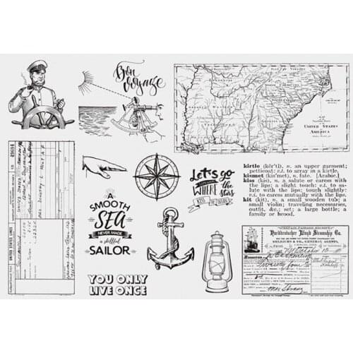 Sailor stamp Clear Stamp for Scrapbooking Transparent Silicone Rubber DIY Photo Album Decor A300