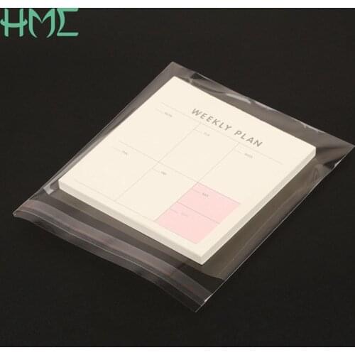 New200pcs No Holes Small Baggies Gift Candies Packing Bags Transparent Clear Self-Adhesive Plastic Storage Bag Jewelry Packaging