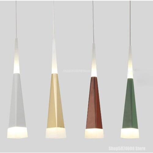 Modern Aluminum Acrylic Pendant Lights LED Restaurant Bar Lighting Fixture Home Decorliving Room Pendant Kitchen Hanging Lamps