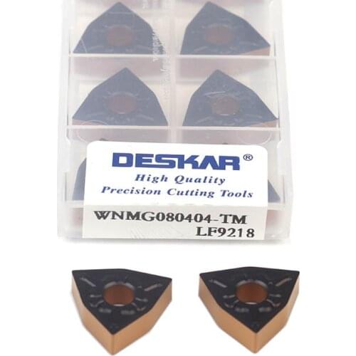 10pcs WNMG080404 TM WNMG080408 TM WNMG080412 TM LF9218 CNC Lathe Cutting Tools Carbide Inserts External Turning Tools, For Steel