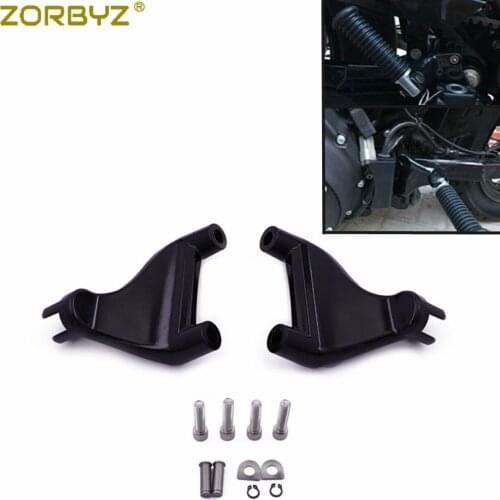 ZORBYZ Black Motorcycle Passenger Rear Foot Pegs Footpegs Mount Bracket For Harley Sportster 1200 XL883 2004-2013