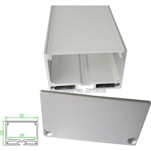 10 X1M Sets/Lot Square type Anodized LED extrusion for led strip and Extruded Aluminium Profil LED for wall or ceiling lights