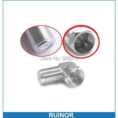 2pcs F MALE TO F FEMALE 90 Deg Right Angle PLUG TV Coax CCTV Cables & Connectors