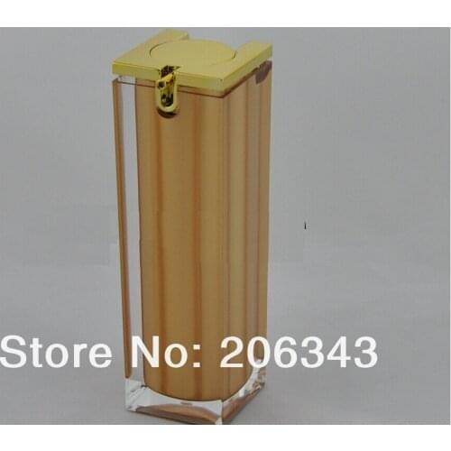 30ml square acrylic press pump lotion.emusion bottle,cosmetic container,press pump bottle ,Cosmetic bottle