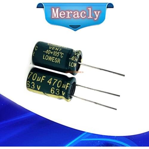 4pcs/lot S11 high frequency low impedance 63v 470UF aluminum electrolytic capacitor 470UF 20