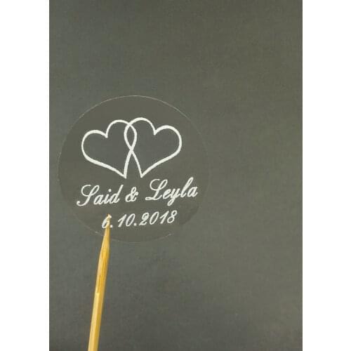 50 X Custom Stickers Personalized Stickers Name And Date Party Wedding Birthday Sticker 3CM 4CM 5CM 6CM 7CM