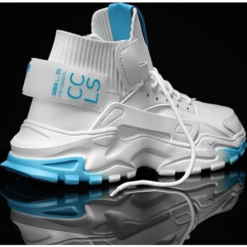 Damyuan Mens Fashion Casual Sneakers Blade Design Non-slip Men Sports Shoes Large Size 39-47 Breathable Tennis Training Shoes