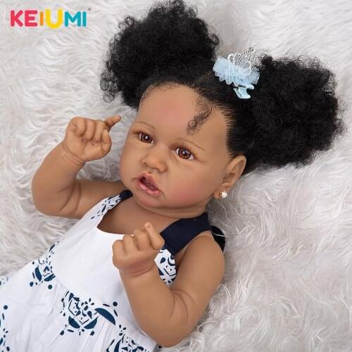 Hot Selling KEIUMI 57 CM Bebe Reborn Dolls Real Touch Full Body Silicone Toddler Boneca Toys Kid DIY Playmate Birthday Gift