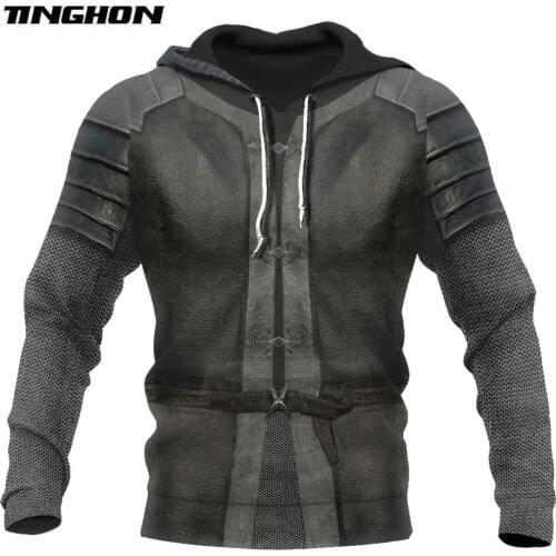 XS-7XL 3D Printed Knight Medieval Armor Men Hoodie Knights Templar Harajuku Fashion Jacket pullover Unisex Cosplay hoodies
