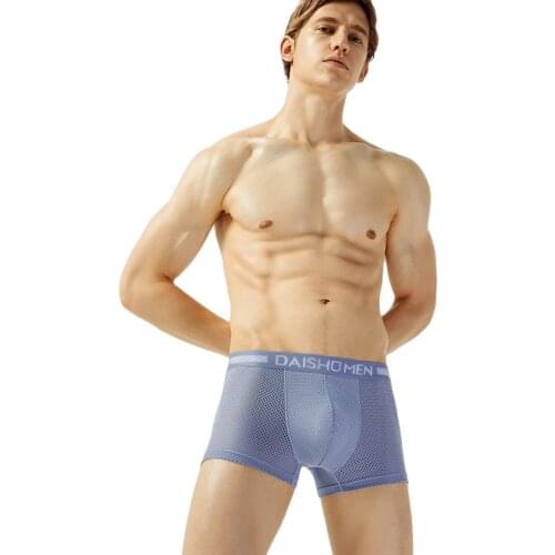 Mens Boxers Kangaroo Men Ice Silk Underwear mens Boxer Waistband Breathable Antibacterial Modal Thin Boxer Shorts In Summer