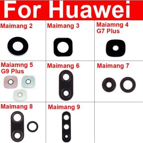 Rear Camera Lens For Huawei Maimang 2 3 4 5 6 7 8 G7 G9 9 G10 Plus Back Camera Glass Lens Clear Glass Lens Cover +Sticker Repair