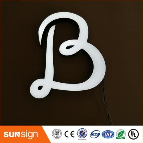 Custom outdoor advertising back lit 3D LED letter sign logo