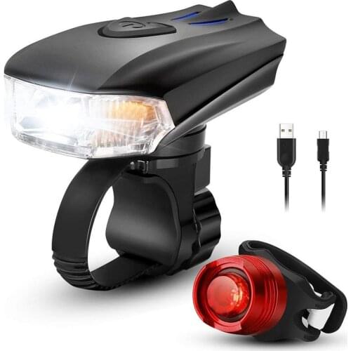 Professional USB Light Mountain Bike Headlight Tail Light Outdoor Night Riding Bicycle Warning