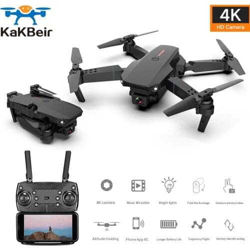 KaKBeir E88 Drone 4k HD Dual Camera Visual Positioning 1080P WiFi Fpv RC Drone Height Preservation Rc Quadcopter