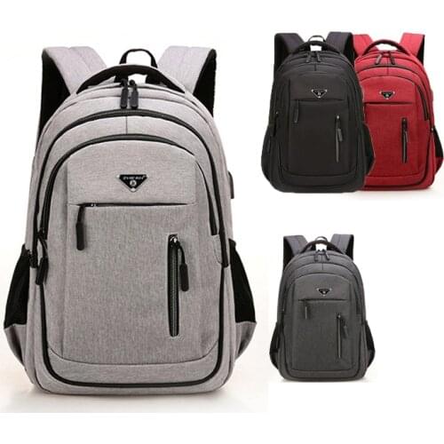 Big Capacity 15.6 Laptop Backpack Men Oxford Gray High School Bags Boys Teen College Student Back Pack Multifunctional Bagpack